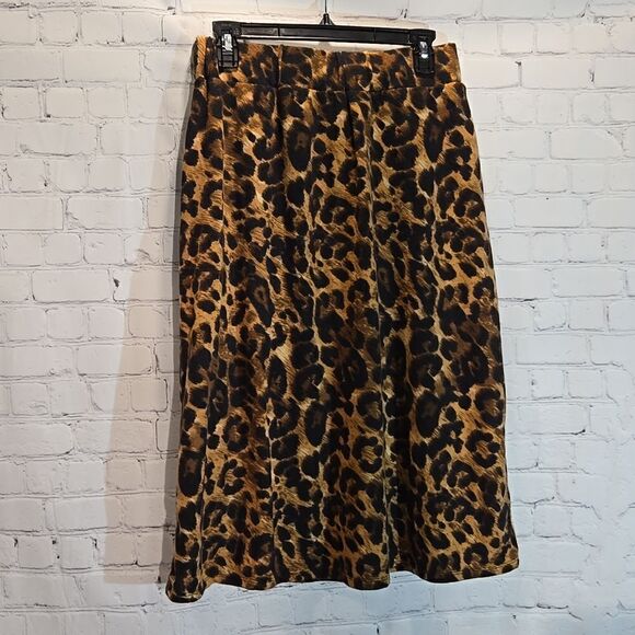 Robert Louis leopard print midi skirt size L - Picture 6 of 10